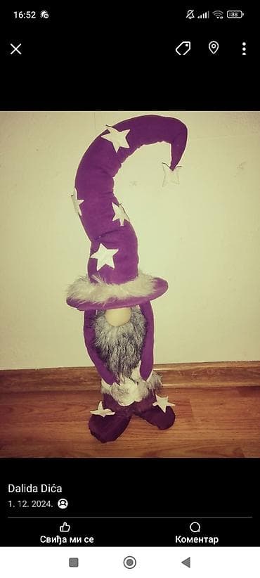 Dekorativni patuljak/gnom za praznike – ručni rad - Visoka na lalafo.rs — 6 Dekorativni patuljak/gnom za praznike – ručni rad - Visoka — 6