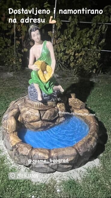 Garden Decor: Dekorativna baštenska fontana sa figurom - Materijal: armirani beton at lalafo.rs — 1 Garden Decor: Dekorativna baštenska fontana sa figurom - Materijal: armirani beton — 1