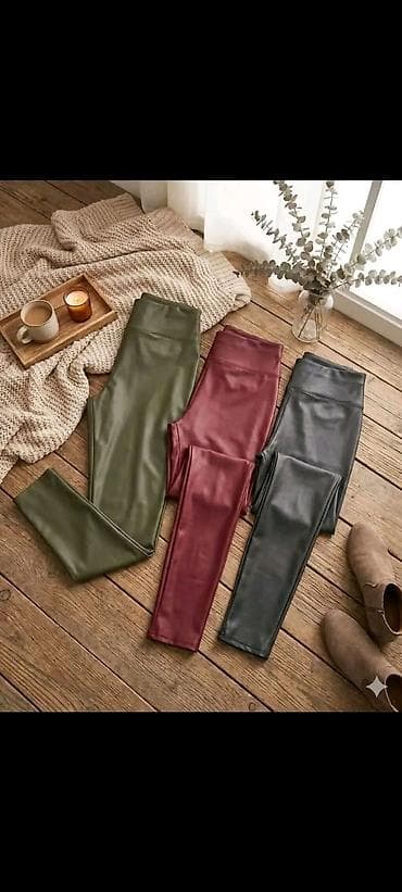 Ženske proširene helanke od eko kože Eko koža vel: S M, L, XL 3komada na lalafo.rs — 2 Ženske proširene helanke od eko kože Eko koža vel: S M, L, XL 3komada — 2