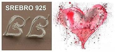 kom sa etiketom: Minđuše od srebra 925 – romantična srca - Materijal: fino srebro 925 at lalafo.rs — 2 kom sa etiketom: Minđuše od srebra 925 – romantična srca - Materijal: fino srebro 925 — 2