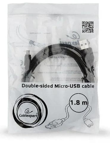 Mobile Phones & Accessories: Cablexpert dvostrani Micro-USB kabl – 1,8 m - Konektori: USB-A at lalafo.rs — 1 Mobile Phones & Accessories: Cablexpert dvostrani Micro-USB kabl – 1,8 m - Konektori: USB-A — 1