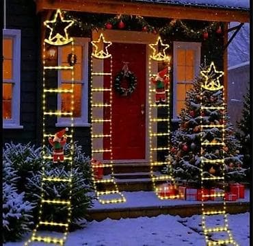 Svetlece merdevine novogodisnja dekoracija 2.4 metra 2.4 metra na lalafo.rs — 2 Svetlece merdevine novogodisnja dekoracija 2.4 metra 2.4 metra — 2