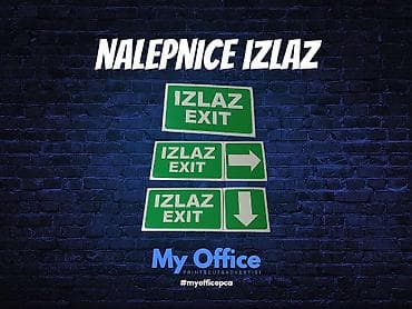 Nalepnice IZLAZ modularne,PVC folija! My Office na lalafo.rs Nalepnice IZLAZ modularne,PVC folija! My Office