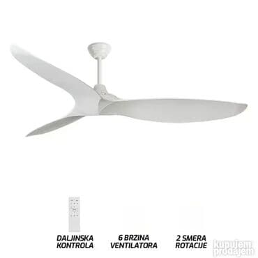 Plafonski ventilatori: ***2 smera rotacije** Snaga Motor 30W**Brzina: 6** Broj obrtaja na lalafo.rs Plafonski ventilatori: ***2 smera rotacije** Snaga Motor 30W**Brzina: 6** Broj obrtaja