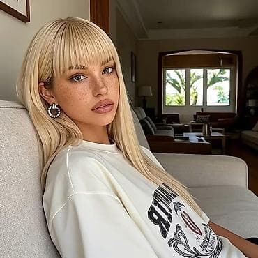 Wigs & Hair extensions: Perika – duga ravna platinasto plava sa šiškama - Stil: ravna kosa sa at lalafo.rs — 2 Wigs & Hair extensions: Perika – duga ravna platinasto plava sa šiškama - Stil: ravna kosa sa — 2