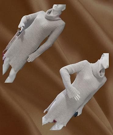 Ženska pletena haljina-džemper - Model: dugački džemper/kratka na lalafo.rs — 3 Ženska pletena haljina-džemper - Model: dugački džemper/kratka — 3