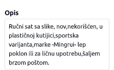 Dva sata ručna sa slika,novi,prve tri slike sat 1200 din,sa zadnje tri na lalafo.rs — 4 Dva sata ručna sa slika,novi,prve tri slike sat 1200 din,sa zadnje tri — 4