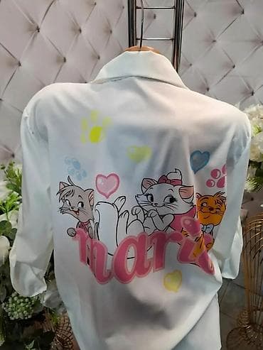 sako laneni: Ženske košulje sa printom – moderni statement komadi - Model 1: Bela at lalafo.rs — 4 sako laneni: Ženske košulje sa printom – moderni statement komadi - Model 1: Bela — 4