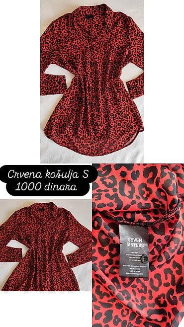 Crvena košulja sa animal printom (leopard), brenda Seven Sisters na lalafo.rs — 1 Crvena košulja sa animal printom (leopard), brenda Seven Sisters — 1