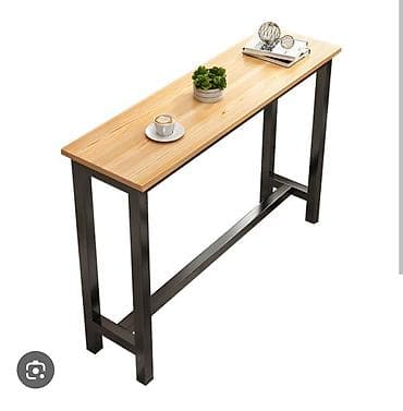 Stilski radni stolovi: Uska konzolna/šank stolica sa industrijskim dizajnom - Radna ploča na lalafo.rs — 1 Stilski radni stolovi: Uska konzolna/šank stolica sa industrijskim dizajnom - Radna ploča — 1