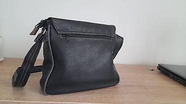 Nova torba preko ramena – crna, sa braon detaljima - Materijal: eko na lalafo.rs — 3 Nova torba preko ramena – crna, sa braon detaljima - Materijal: eko — 3