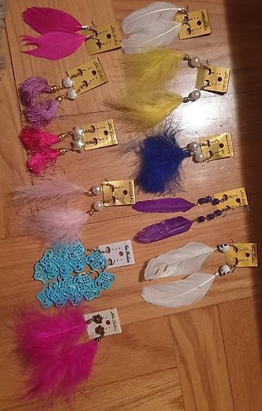 MINDJUŠE viseće sa perjem, razne, cena za komad, nove. mindjuse perje na lalafo.rs — 3 MINDJUŠE viseće sa perjem, razne, cena za komad, nove. mindjuse perje — 3