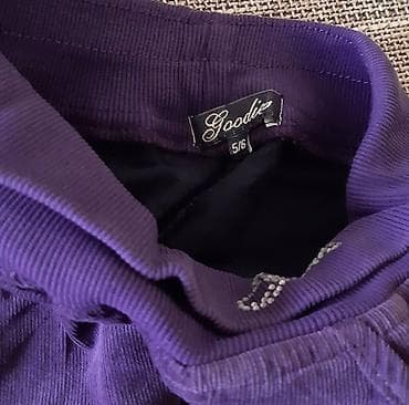 Dečije pantalone od somota u ljubičastoj boji, marke Goodie. Veličina na lalafo.rs — 2 Dečije pantalone od somota u ljubičastoj boji, marke Goodie. Veličina — 2