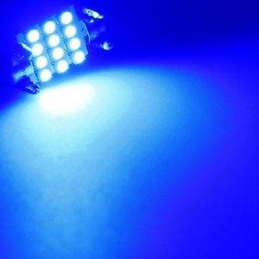 kom sa etiketom: LED sijalica za auto – C5W/36 mm, 12x SMD, plavo svetlo - Tip at lalafo.rs — 4 kom sa etiketom: LED sijalica za auto – C5W/36 mm, 12x SMD, plavo svetlo - Tip — 4
