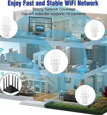 Wi‑Fi 6 repetitor/ekstender sa 6 antena – Ourlife, u crnoj i beloj na lalafo.rs — 9 Wi‑Fi 6 repetitor/ekstender sa 6 antena – Ourlife, u crnoj i beloj — 9