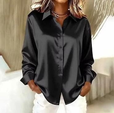 pantalone gina benotti: Ženska satenska košulja na dugmad Od S do 3xl - Klasičan kroj sa na lalafo.rs — 10 pantalone gina benotti: Ženska satenska košulja na dugmad Od S do 3xl - Klasičan kroj sa — 10