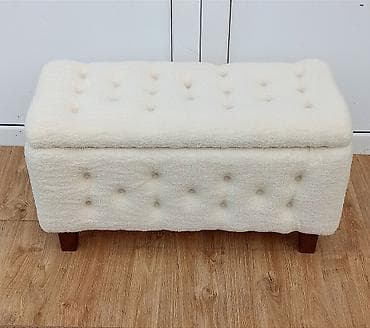 Klupa Teddy bear, za skladištenje presvučena belim mekim teddy na lalafo.rs — 3 Klupa Teddy bear, za skladištenje presvučena belim mekim teddy — 3