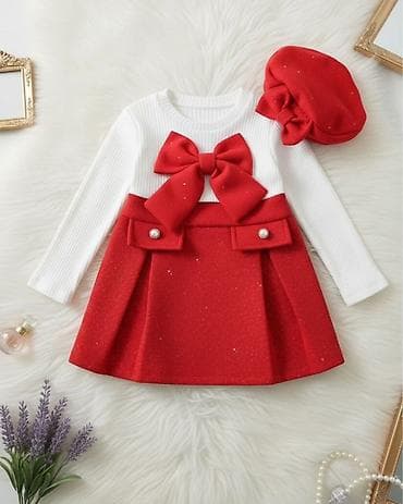 ✨ Haljinica u belo-crvenoj boji 🎀 Puniji materijal. Napred velika na lalafo.rs ✨ Haljinica u belo-crvenoj boji 🎀 Puniji materijal. Napred velika