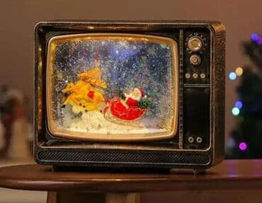 Praznična dekoracija: Muzički TV sa Deda Mrazom i simulacijom snega – Retro novogodišnja na lalafo.rs Praznična dekoracija: Muzički TV sa Deda Mrazom i simulacijom snega – Retro novogodišnja