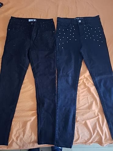 Ženske uske farmerke – 2 para, oba za 1000. tamnoplave/crne nijanse na lalafo.rs Ženske uske farmerke – 2 para, oba za 1000. tamnoplave/crne nijanse