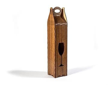 Elegantna drvena kutija dizajnirana za flašu vina, idealna za poklon at lalafo.rs — 2 Elegantna drvena kutija dizajnirana za flašu vina, idealna za poklon — 2