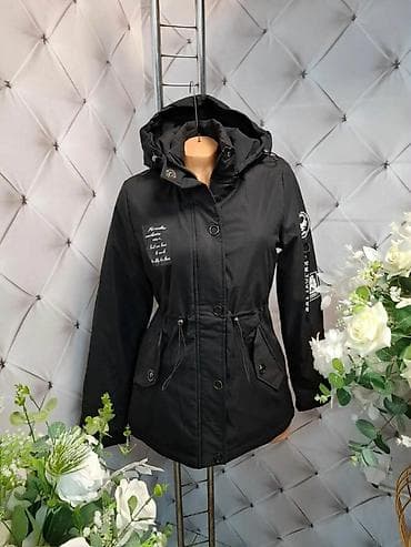 Ženska parka jakna – crna - Materijal: glatka, čvrsta tkanina sa na lalafo.rs Ženska parka jakna – crna - Materijal: glatka, čvrsta tkanina sa