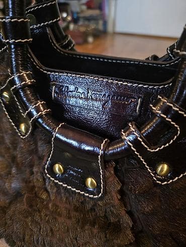 Salvatore ferragamo braon kozna torba prirodna koza, i napred krzno na lalafo.rs — 6 Salvatore ferragamo braon kozna torba prirodna koza, i napred krzno — 6