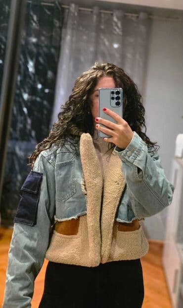 Ženska jakna – denim + teddy kombinacija, kraći kroj - Gornji sloj na lalafo.rs Ženska jakna – denim + teddy kombinacija, kraći kroj - Gornji sloj