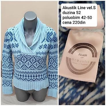 kom sa etiketom: Ženski džemper Akustik Line - Veličina: S (dužina 52 cm; poluobim at lalafo.rs — 1 kom sa etiketom: Ženski džemper Akustik Line - Veličina: S (dužina 52 cm; poluobim — 1