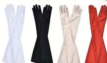 Duge elegantne satenske rukavice - Materijal: glatki, sjajni saten sa na lalafo.rs — 2 Duge elegantne satenske rukavice - Materijal: glatki, sjajni saten sa — 2