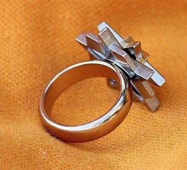 Prsten trostruki PENTAGRAM. Kombinacija žuto/ belo \"zlato\"" na lalafo.rs — 2 Prsten trostruki PENTAGRAM. Kombinacija žuto/ belo \"zlato\"" — 2