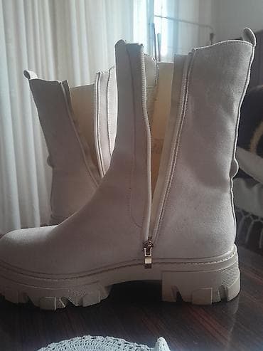 Ženske bež/boja peska čizme sa debljim đonom - Model: kratke čizme do na lalafo.rs — 3 Ženske bež/boja peska čizme sa debljim đonom - Model: kratke čizme do — 3