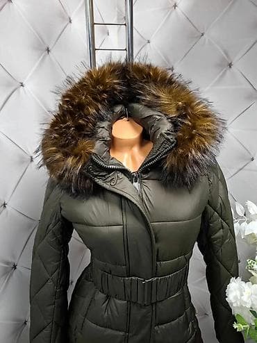 Ženska zimska jakna sa kapuljačom i krznom - Model: duža, prošivena at lalafo.rs — 3 Ženska zimska jakna sa kapuljačom i krznom - Model: duža, prošivena — 3