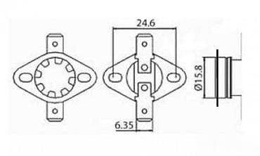 Termostati za veš mašine: Termostat bimetalni KSD301 – 40°C, 10A, 250V, NC (normalno zatvoren) na lalafo.rs — 3 Termostati za veš mašine: Termostat bimetalni KSD301 – 40°C, 10A, 250V, NC (normalno zatvoren) — 3