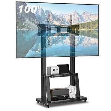 Mobilni podni nosač za TV sa policom - Univerzalni stalak na lalafo.rs — 8 Mobilni podni nosač za TV sa policom - Univerzalni stalak — 8