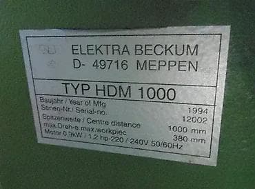 Strug za drvo 1640-18 - Elektra Beckum HDM 1000 Specifikacije: 🛠️ na lalafo.rs — 4 Strug za drvo 1640-18 - Elektra Beckum HDM 1000 Specifikacije: 🛠️ — 4