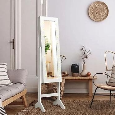 Stojeće ogledalo sa LED rasvetom i ugrađenim ormarom za nakit i na lalafo.rs — 2 Stojeće ogledalo sa LED rasvetom i ugrađenim ormarom za nakit i — 2