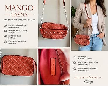 Prodajem prelepu Mango crossbody torbu u upečatljivoj koralnoj na lalafo.rs Prodajem prelepu Mango crossbody torbu u upečatljivoj koralnoj
