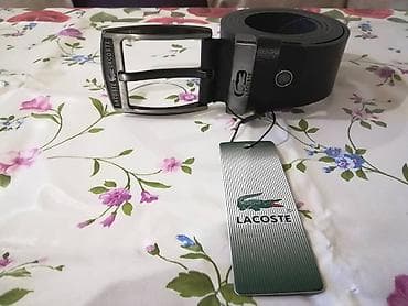 Novi muski kozni markirani kais Lacoste u crnoj boji. Zemlja porekla na lalafo.rs — 4 Novi muski kozni markirani kais Lacoste u crnoj boji. Zemlja porekla — 4