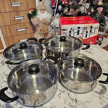 Set šerpi – Classic Soup Pot - Komplet od 4 šerpe od nerđajućeg na lalafo.rs — 1 Set šerpi – Classic Soup Pot - Komplet od 4 šerpe od nerđajućeg — 1