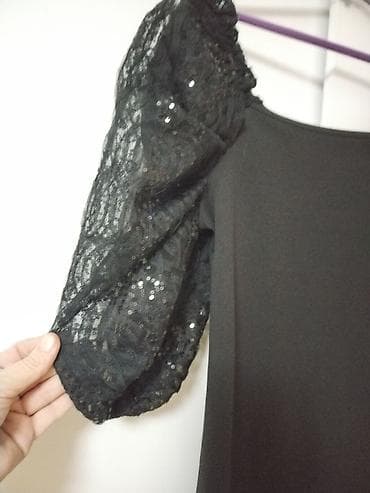 Personal Items: Elegantna crna haljina A‑kroja sa puf rukavima.Bel M moze i manji L at lalafo.rs — 2 Personal Items: Elegantna crna haljina A‑kroja sa puf rukavima.Bel M moze i manji L — 2