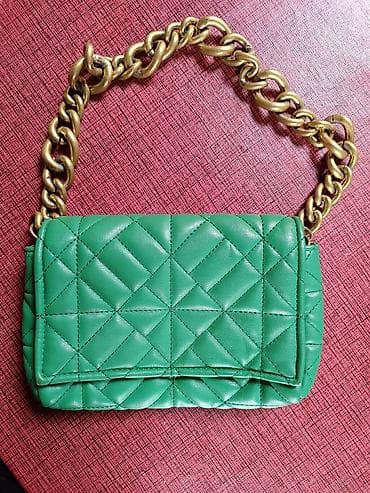 RASPRODAJA!!Zelena ženska torbica preko ramena sa lancem - Materijal at lalafo.rs — 1 RASPRODAJA!!Zelena ženska torbica preko ramena sa lancem - Materijal — 1