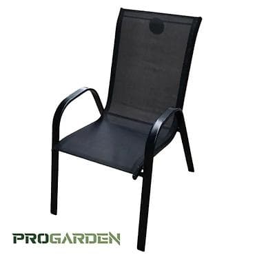 Vrtna/stolna stolica ProGarden – crna, naslon i sedište od prozračne na lalafo.rs — 2 Vrtna/stolna stolica ProGarden – crna, naslon i sedište od prozračne — 2