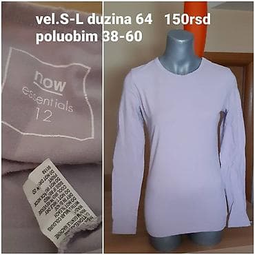 Women's T-shirts and tops: Ženska majica dugih rukava Now Essentials. - Boja: svetloljubičasta at lalafo.rs — 1 Women's T-shirts and tops: Ženska majica dugih rukava Now Essentials. - Boja: svetloljubičasta — 1