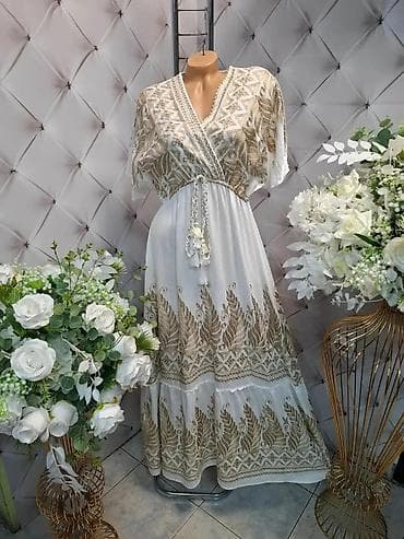 Boho maxi haljina sa bogatim vezom - Dugi, lepršavi kroj sa laganim na lalafo.rs — 3 Boho maxi haljina sa bogatim vezom - Dugi, lepršavi kroj sa laganim — 3