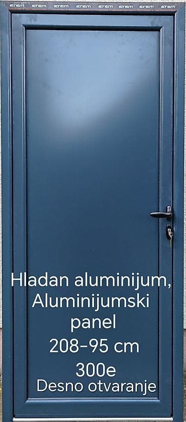 Aluminijumska ulazna vrata – hladan aluminijum, aluminijumski panel na lalafo.rs Aluminijumska ulazna vrata – hladan aluminijum, aluminijumski panel