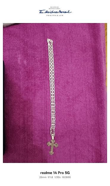 Srebrni lanac sa priveskom u obliku krsta - Materijal: srebro na lalafo.rs — 10 Srebrni lanac sa priveskom u obliku krsta - Materijal: srebro — 10