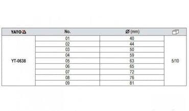 Alat za montažu ležajeva, 40 - 81 mm – PROFI, YATO, Poljska Alat za na lalafo.rs Alat za montažu ležajeva, 40 - 81 mm – PROFI, YATO, Poljska Alat za