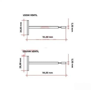 Motori za usisivače: Set usisnih i izduvnih ventila za motor – specifikacije: - Usisni na lalafo.rs — 1 Motori za usisivače: Set usisnih i izduvnih ventila za motor – specifikacije: - Usisni — 1