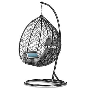 Viseća jajasta fotelja sa stalkom – za terasu, vrt ili dnevni boravak na lalafo.rs — 1 Viseća jajasta fotelja sa stalkom – za terasu, vrt ili dnevni boravak — 1